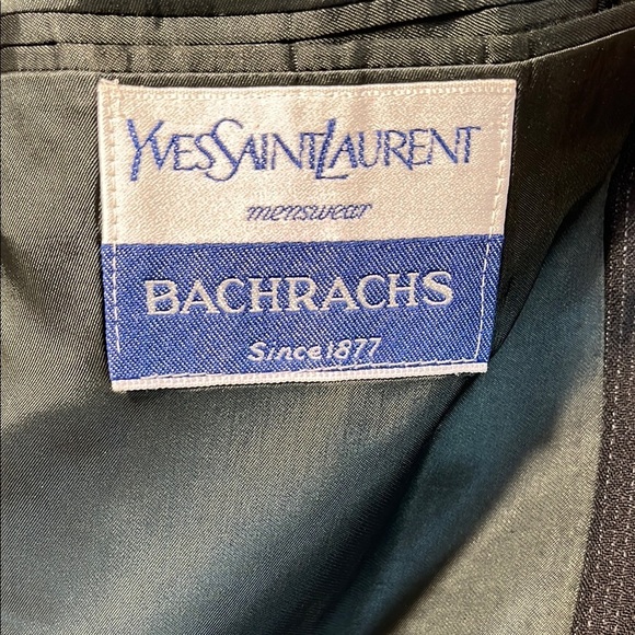 Yves Saint Laurent Black Sport Coat Tailored Fit Notched Lapels - Picture 4 of 9